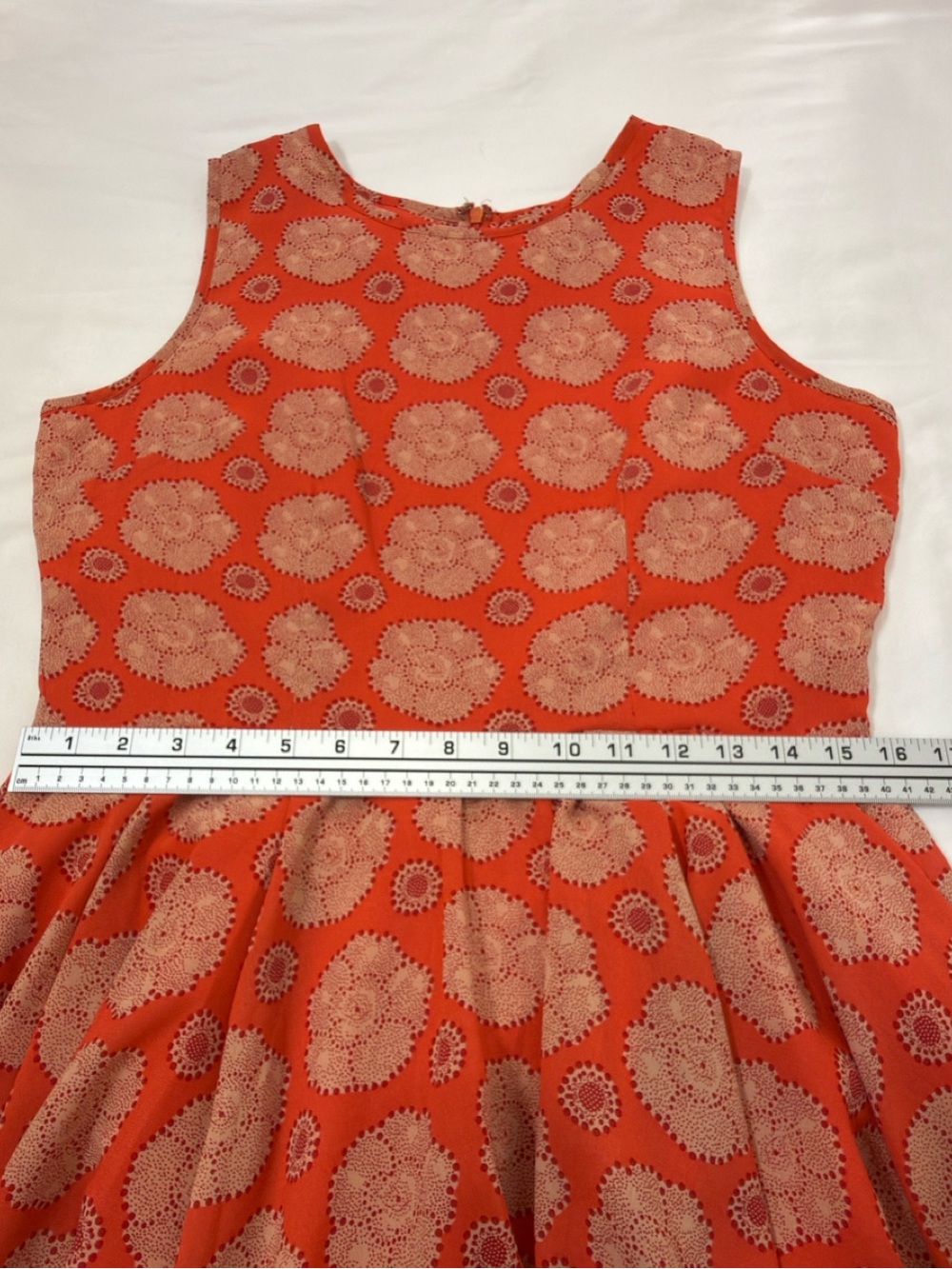 Maison Jules Orange Sleeveless Floral A-Line Dress - Perfect Fall Dress - Picture 7 of 10